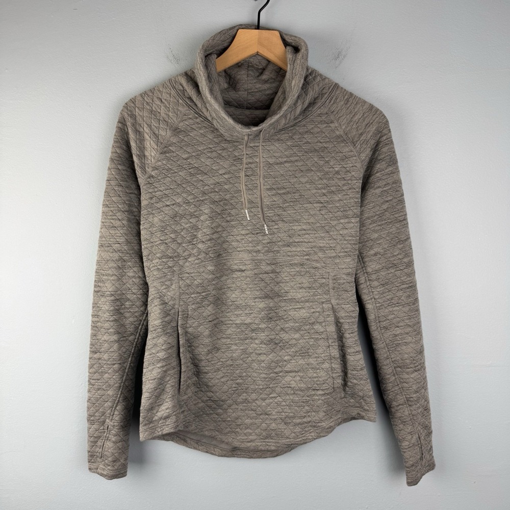Marmot Annie Cowl High Neck Pullover Quilted Sweatshirt Gray Women's Sz Small